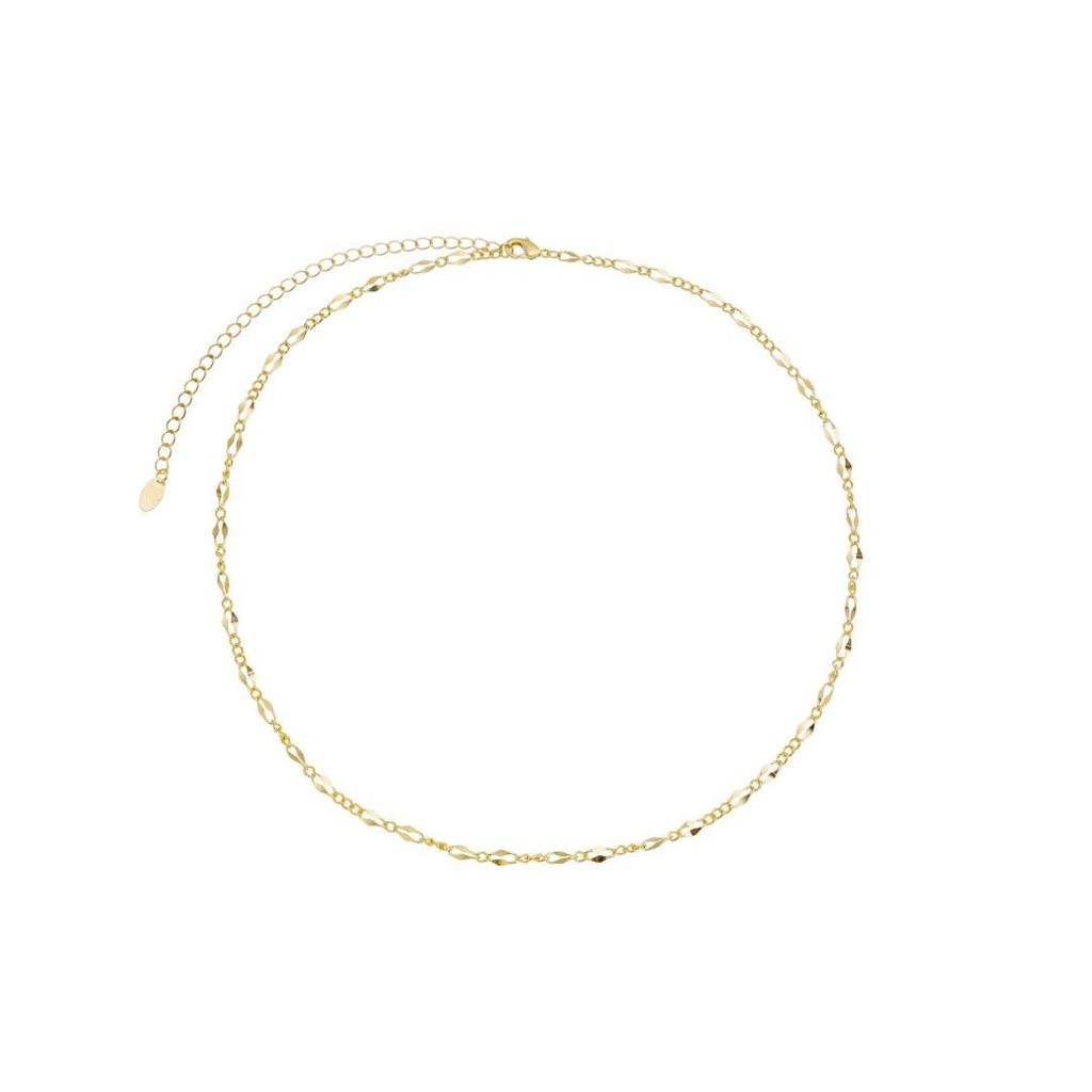 CHOKER JÚLIA MINI ELOS FOLHEADA A OURO 18K em Oferta na Shopee