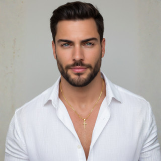 Corrente Com Pingente Cruz vazada banhada a ouro 18k  corrente com crucifixo em prata 925  colar masculino cruz moderno em Oferta na Shopee