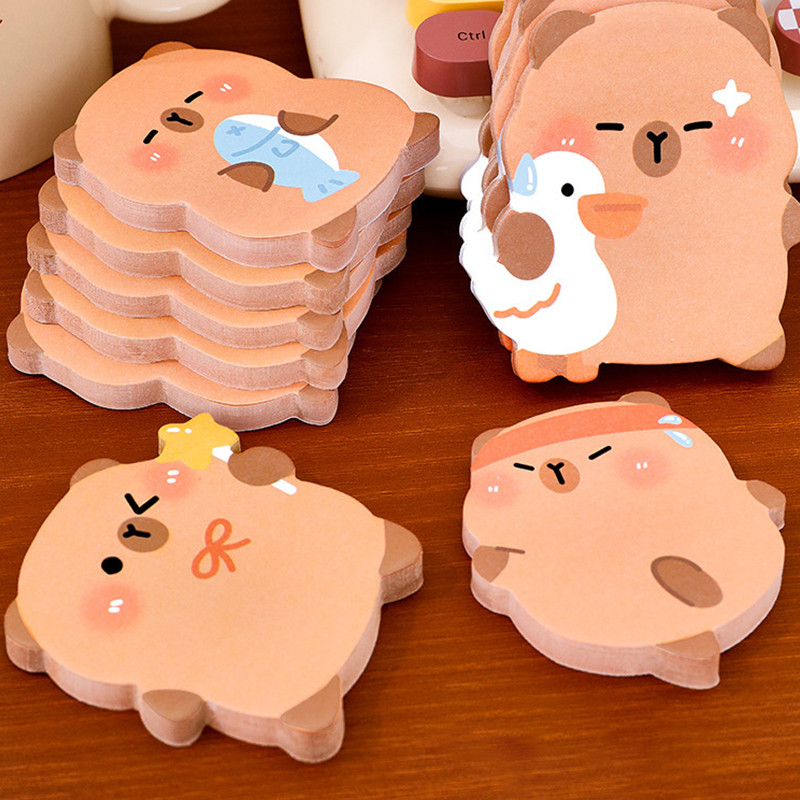 60 Folhas Engraçado Dos Desenhos Animados Capivara Tema Nota Papel Bloco De Notas Escola Estudante Portátil Pegajosas