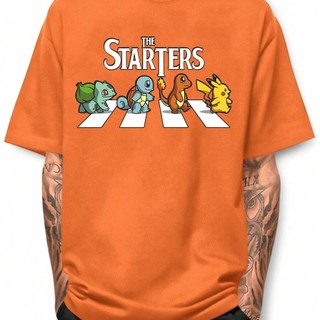 Camisa Básica Pokémon The Starters Camiseta 100% Algodão