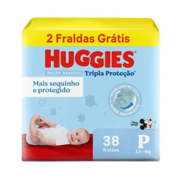 Fralda Huggies Tripla Proteção P 38 Unidades