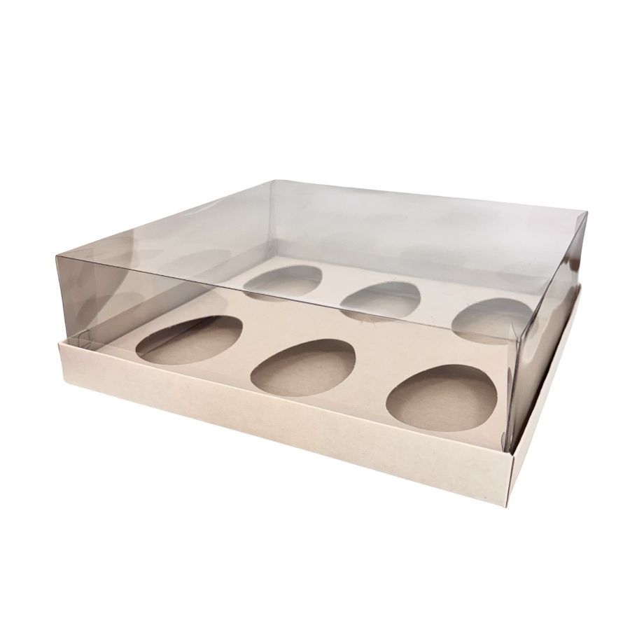 Caixa Degustação Para 6 Mini Ovos de 100g - Branco - 24x23x7,5cm - 6 unidades - Cromus - Rizzo em Oferta na Shopee