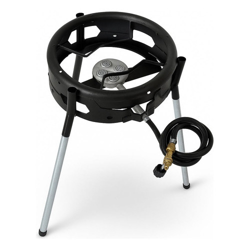 Imagem Fogareiro Portatil Camping Pesca A Gás Pés 1 Boca Preto