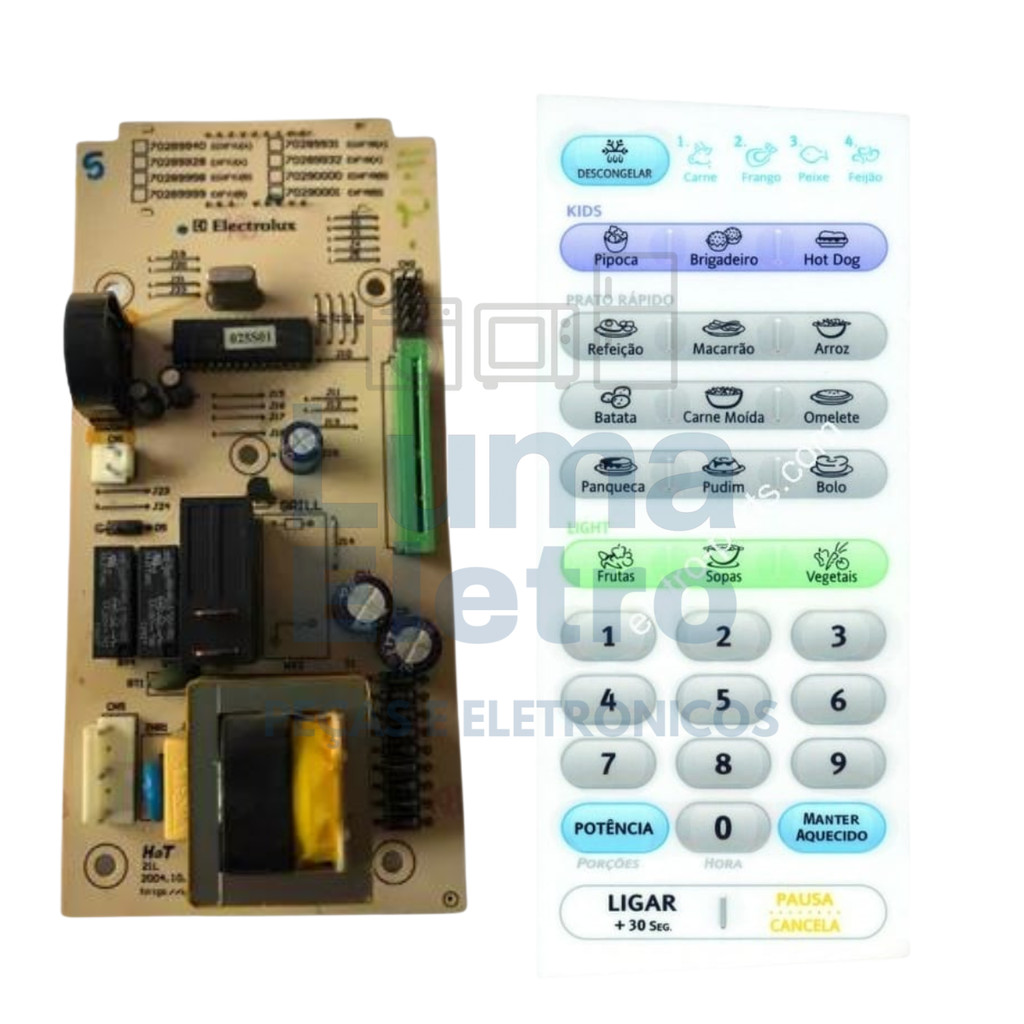Placa + Membrana Micro-ondas Electrolux Me28s 127v