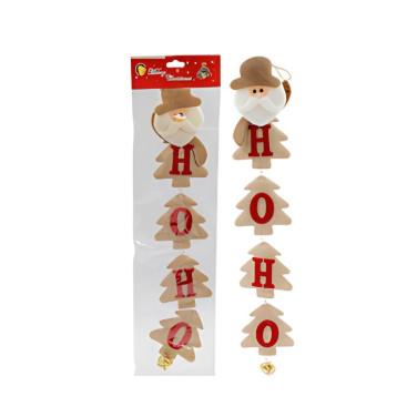 Enfeite Natalino Papai Noel com Guizo "Ho Ho"