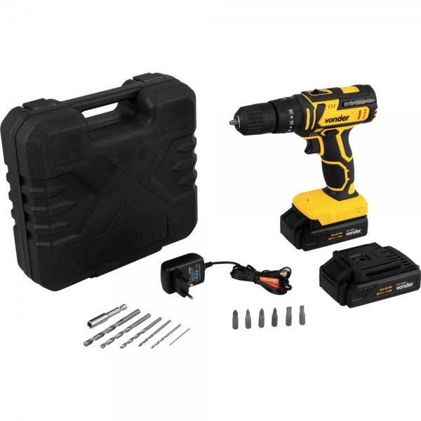 Furadeira Parafusadeira com Impacto 20V PFV020I Bivolt Mandril 13mm Compacta Profissional Vonder em Oferta na Shopee