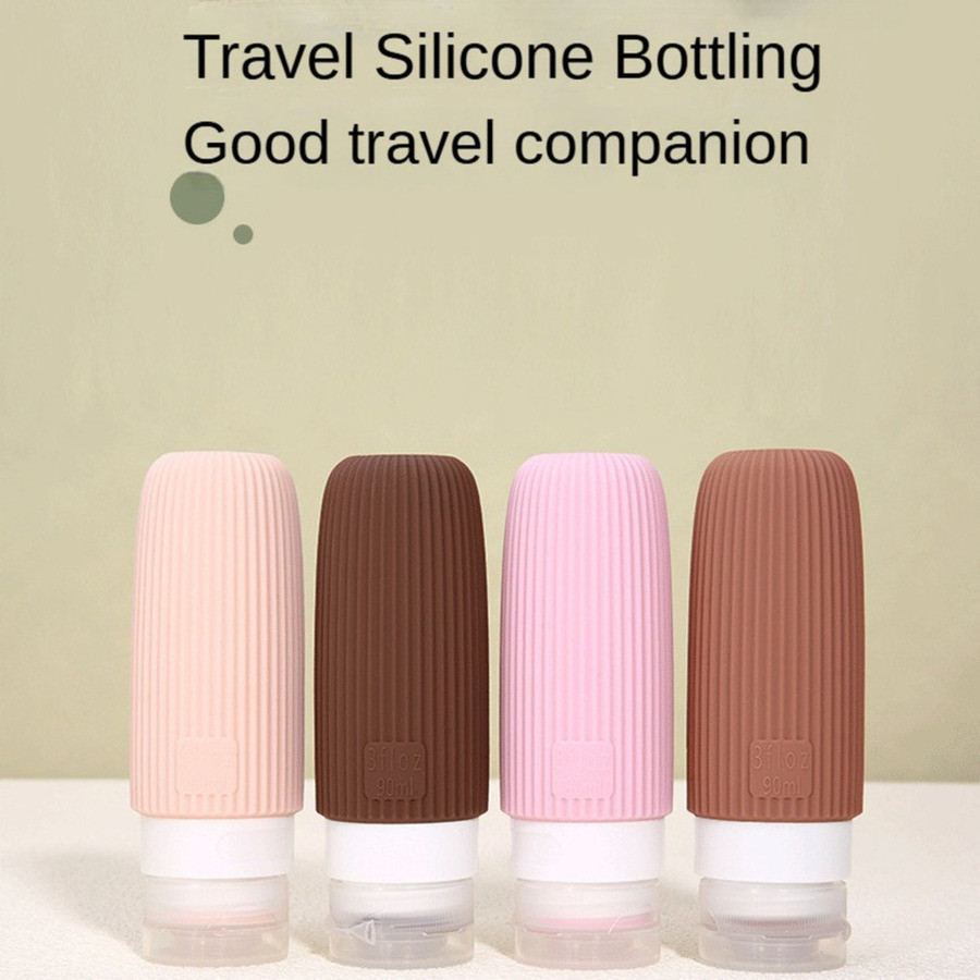 4pcs Frascos Dispensadores Viagem De Silicone 90ML Para Shampoo E Lavagem Corporal SHUSHU SHOP 