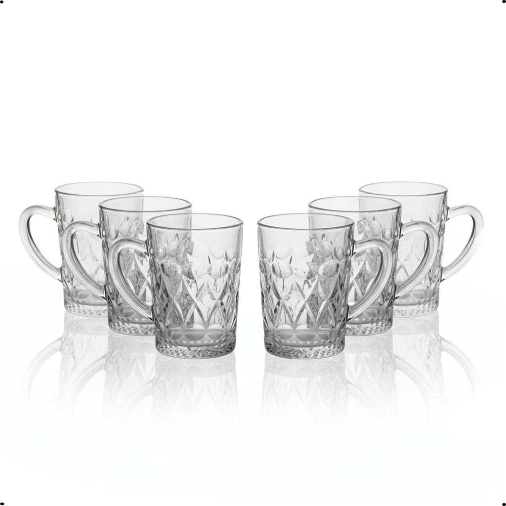 Conjunto 6 Canecas de Vidro Varsóvia 117ml | Design Clássico Café e Chá em Oferta na Shopee