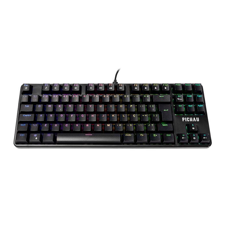 Teclado Mecanico Pichau Aurum V80, RGB, PTB, Switch Huano Vermelho, Preto, PG-ARMT-RGB01 em Oferta na Shopee