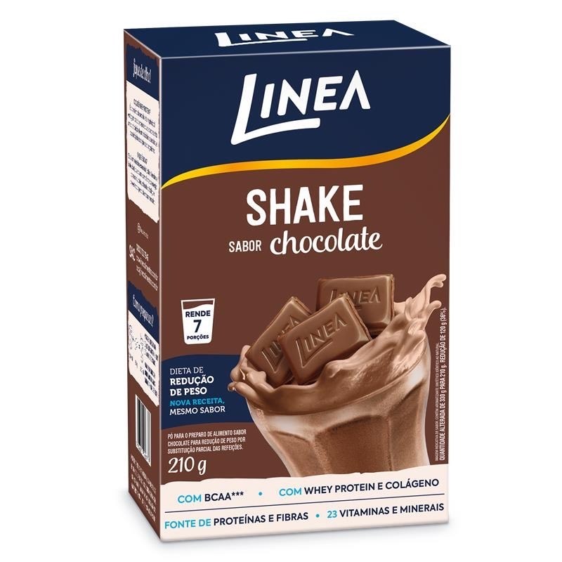 Shake Premium em pó Linea Sabor Chocolate de 210g em Oferta na Shopee