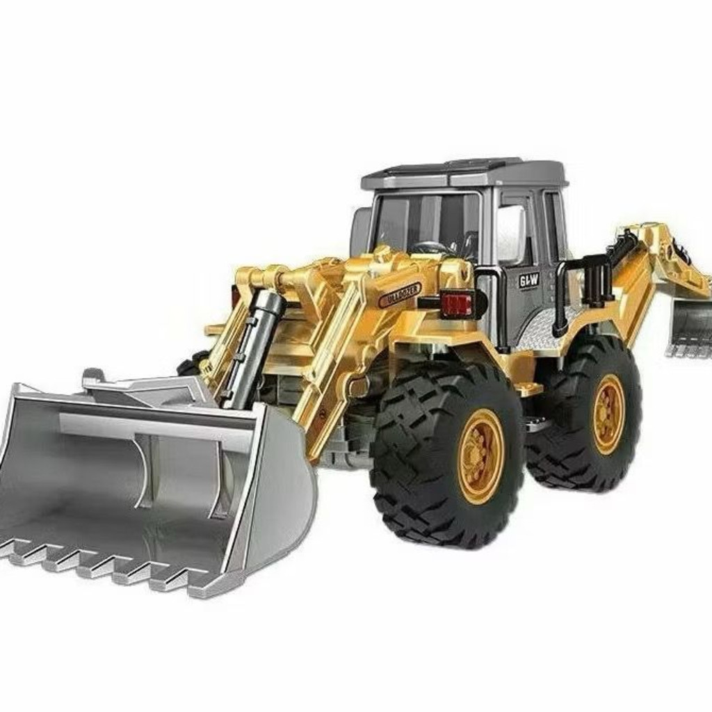 Trator Retroescavadeira Guindaste Diecast Brinquedo Decoração