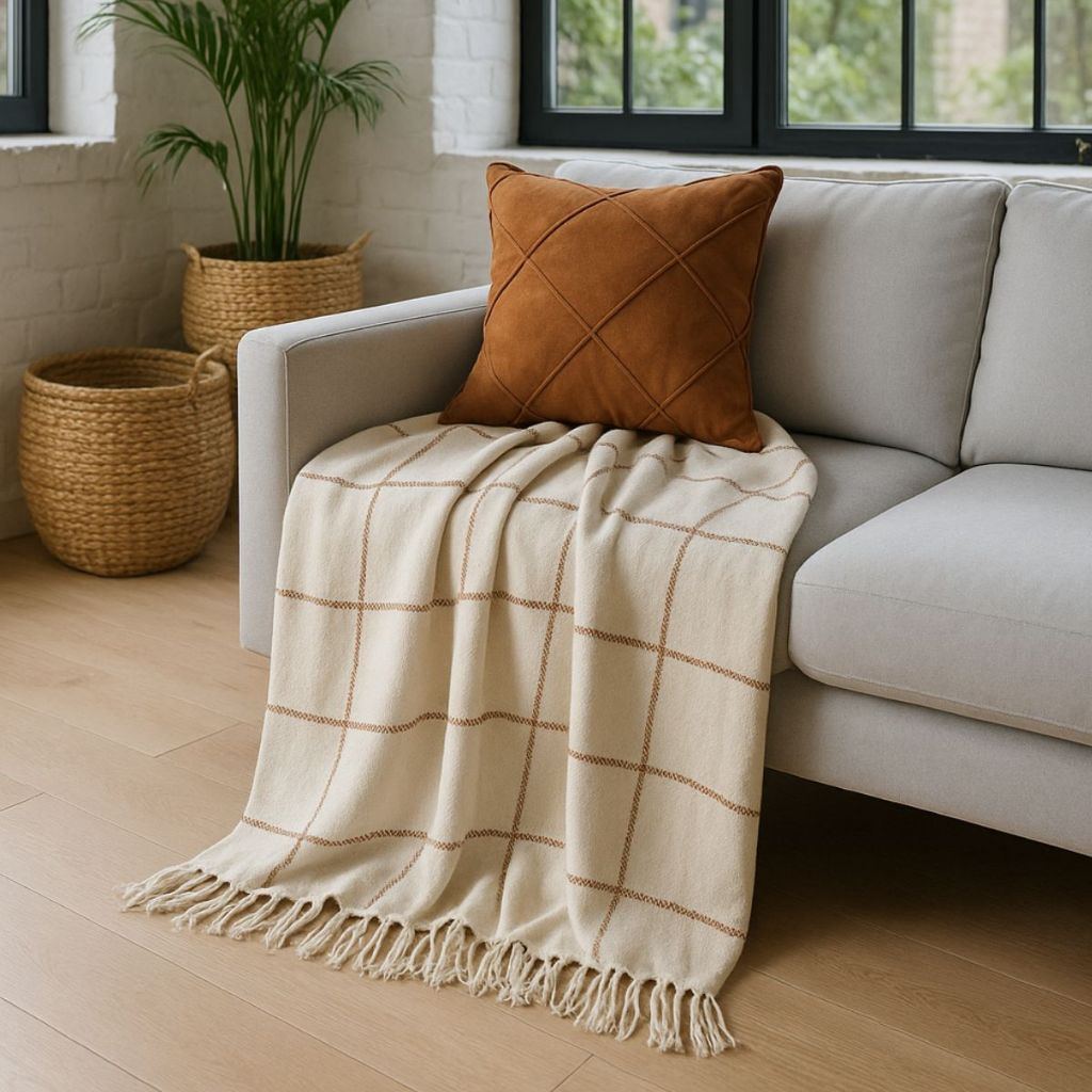 Manta Sofá Grande 100% Algodão 2,40x1,80 Capa Decorativa Sofá Protetor Cama Super King Casa Nova