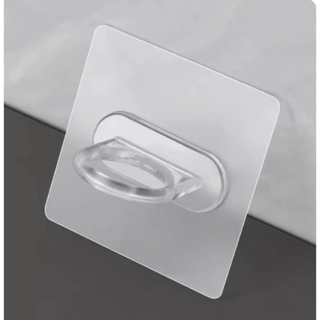 2 Gancho De Parede Adesivo Multiuso Plásticotransparente auto colante Sem Furos