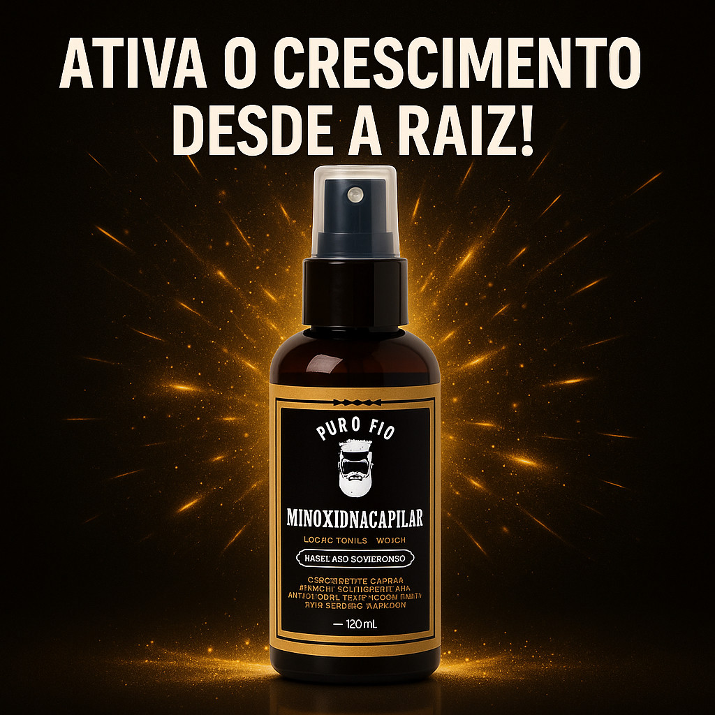 KIT Com 1 2 3 4 e 5 Pro Barber MinoxDNACapilar Ant Queda Crescimento Barba Cabelo Sobrancelha Bigode