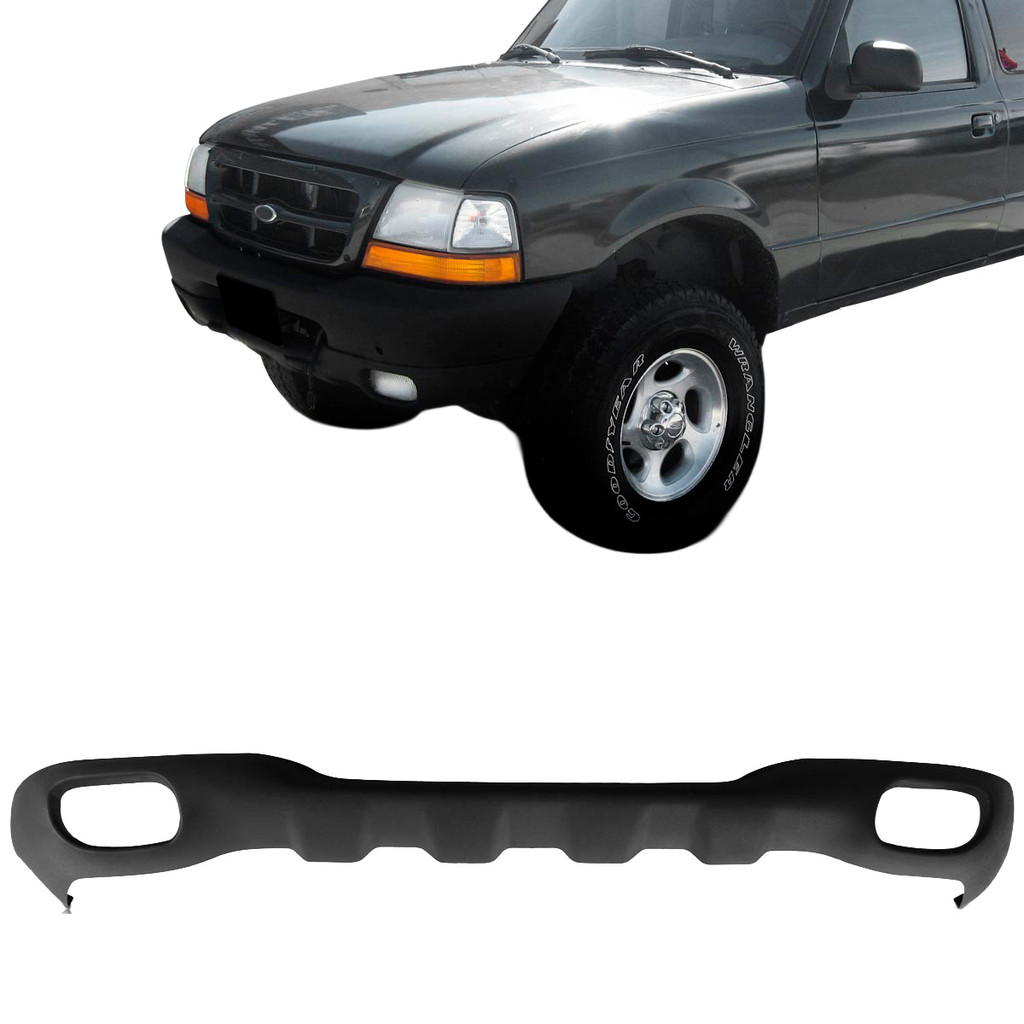 Saia Spoiler Parachoque Dianteiro Ranger 98 99 2000 2001 2002 2003 2004 Cinza Com Furo Auxiliar