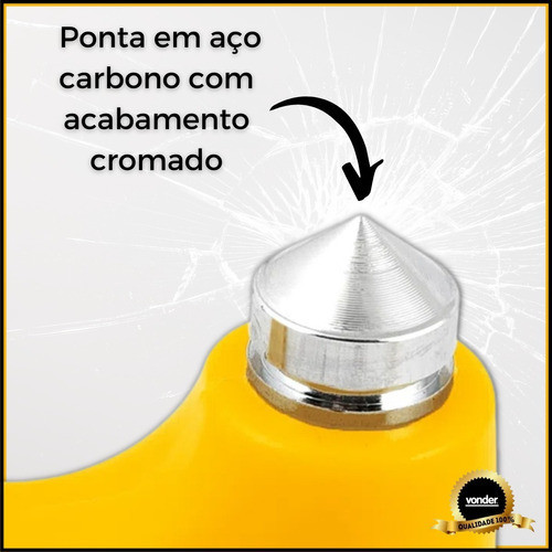 Martelo de Emergência Automotivo para Quebra de Vidro e Corte de Cinto Vonder · foto 2