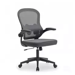 Cadeira De Escritório Executiva Base Preta Com Rodinha Fortt Linea Cinza - Csf20-cz