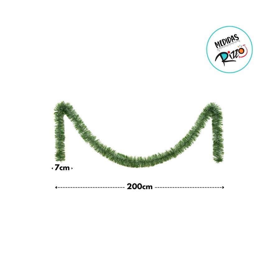 Festão Aramado Decorativo De Natal - Verde - 7x200cm - 1 unidade - Rizzo · foto 2