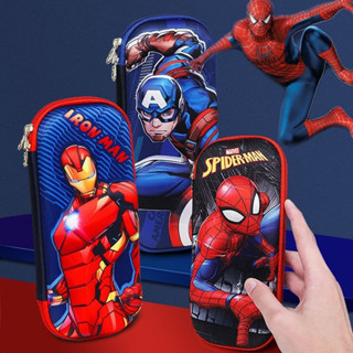 Estojo de Lápis Masculino do Homem-Aranha Capitão América Grande Capacidade Impermeável Bolsa de Papelaria em Oferta na Shopee