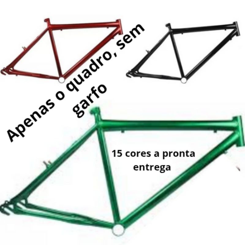 quadro aro 26 ultra reforçado bicicleta motorizada sem garfo
