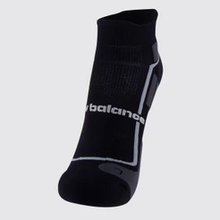 Meia New Balance Cano Invisível Preto e Cinza