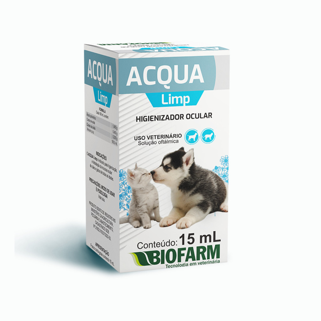 Higienizador Ocular Acqua Limp Colirio Caes Gatos Biofarm