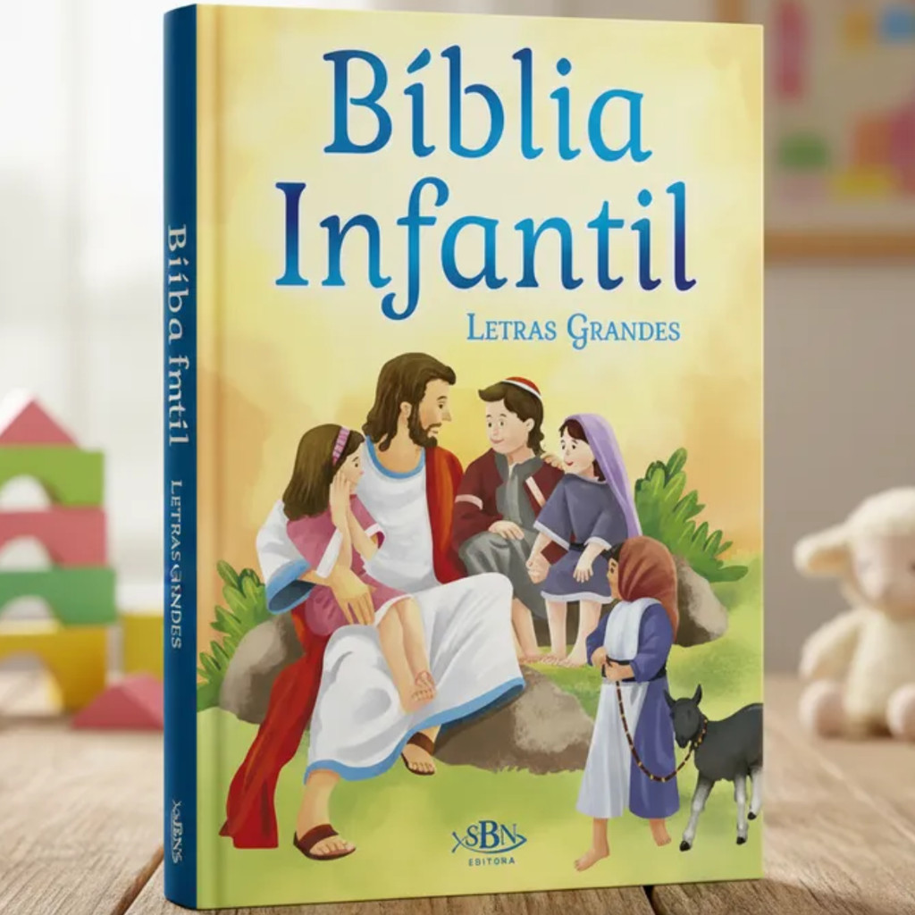 Bíblia Infantil Ilustrada | Letra Grande | Capa Almofadada