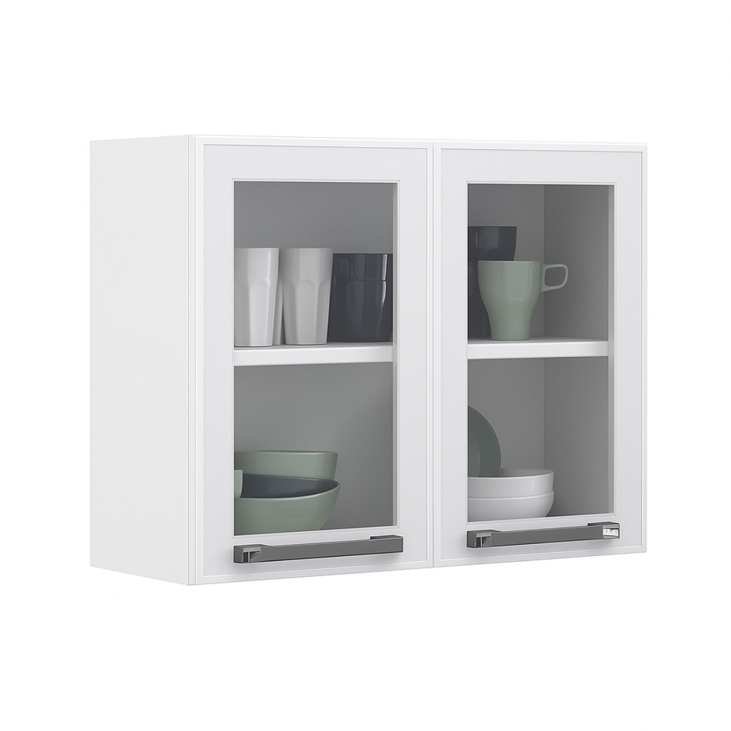 Armário de Cozinha com Porta de Vidro Branco: Onde Comprar | BuscaProdutos