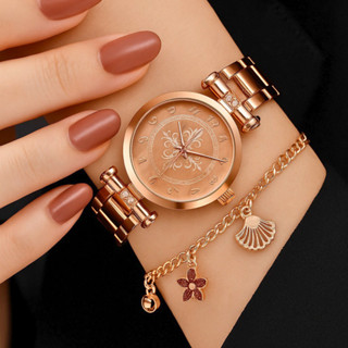 Relógio de Pulso Feminino com Mostrador Fino Rosê Luxo Presente Sofisticado Movimento Quartzo em Oferta na Shopee