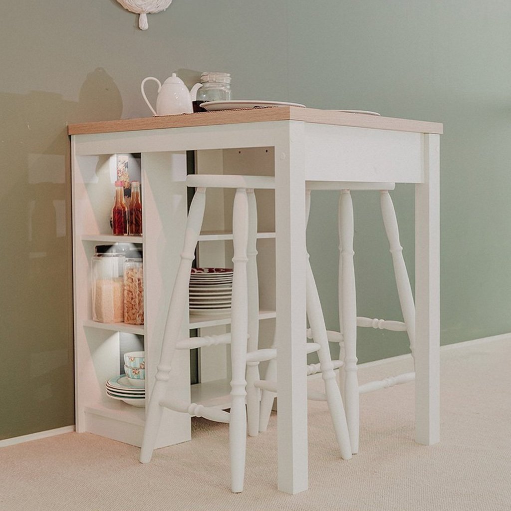 Bancada Ilha para Cozinha com Prateleria Branco em Oferta na Shopee