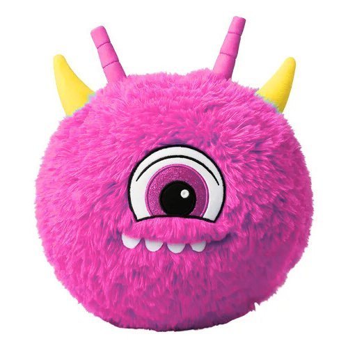 Bola Saltitante Pelucia Rosa/Azul Macia Confortavel Interativa Brinquedo Infantil Colorido Aconchegante