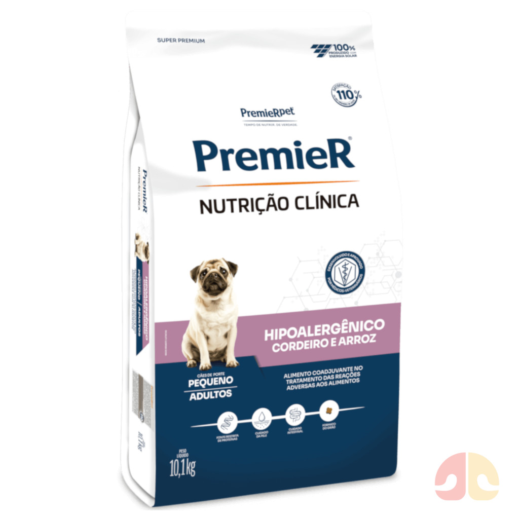 Ração PremieR Nutrição Clínica Hipoalergênica Para Cachorros Adultos De Raças Pequenas Cordeiro e Arroz 10,1kg