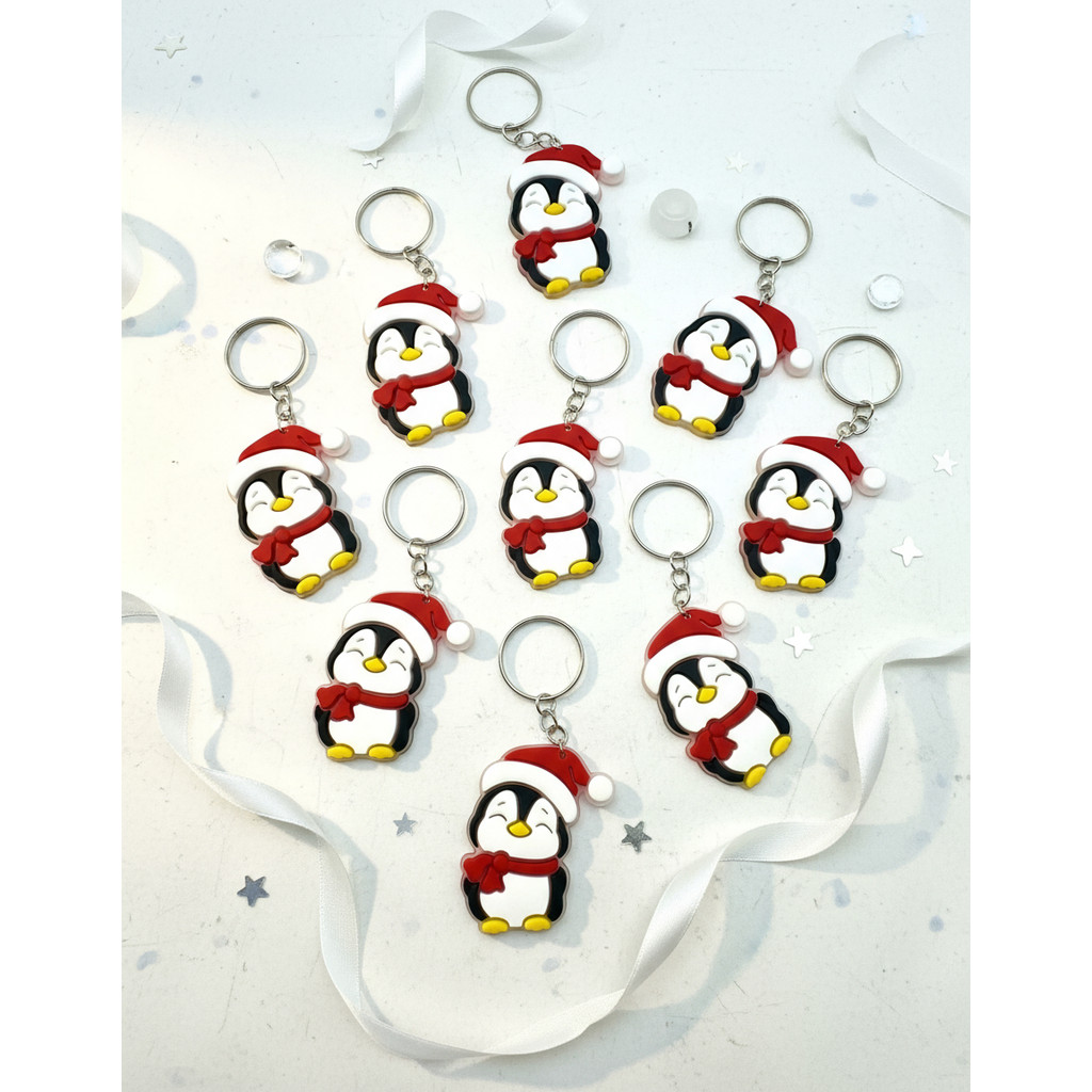 Lembrancinha Natal Pinguin Natalino 10un Chaveiro Natal