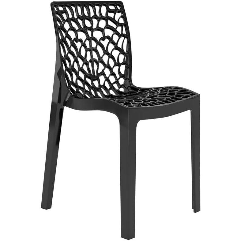 Kit 2 Cadeira Preta Gruvyer Para Cozinha/Mesa/Jantar/Varanda