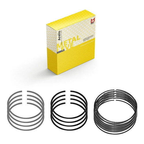 Jogo Anel Motor 050mm Vw Fox Gol Parati 1.0 16v Metal Leve — imagem 2 de 2