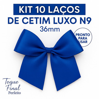 Kit 10 Laços de Cetim Luxo N9 38mm para Natal, Lembrancinhas, Artesanato e Decoração em Oferta na Shopee