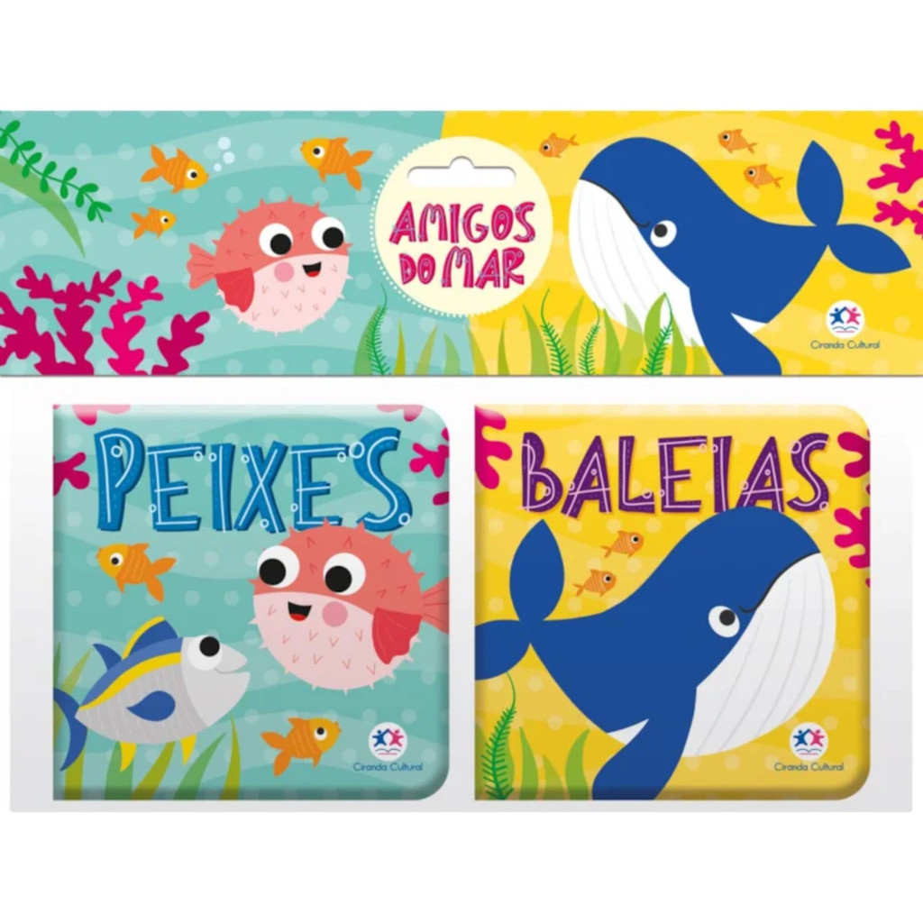 Amigos do Mar | Peixes e Baleias | Livro de Banho 