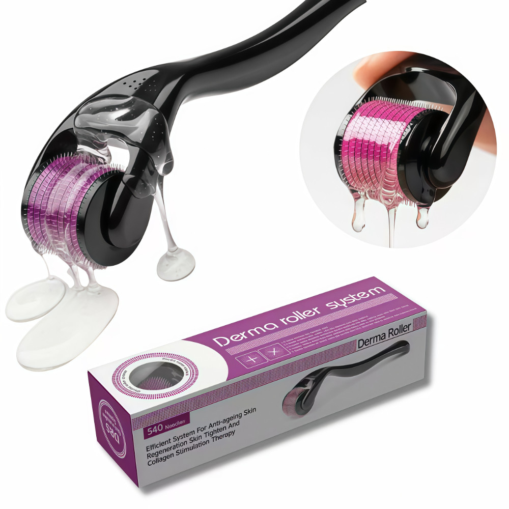 DermaRoller MicroAgulhamento Rolo Agulha System 540 Original Anvisa Preencher Falha Cabelo e Barba Cicatrizes e Manchas em Oferta na Shopee