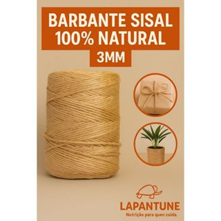 Fio Corda Barbante Sisal 100% Natural 3mm - Premium - Cordão barbante sisal natural em Oferta na Shopee