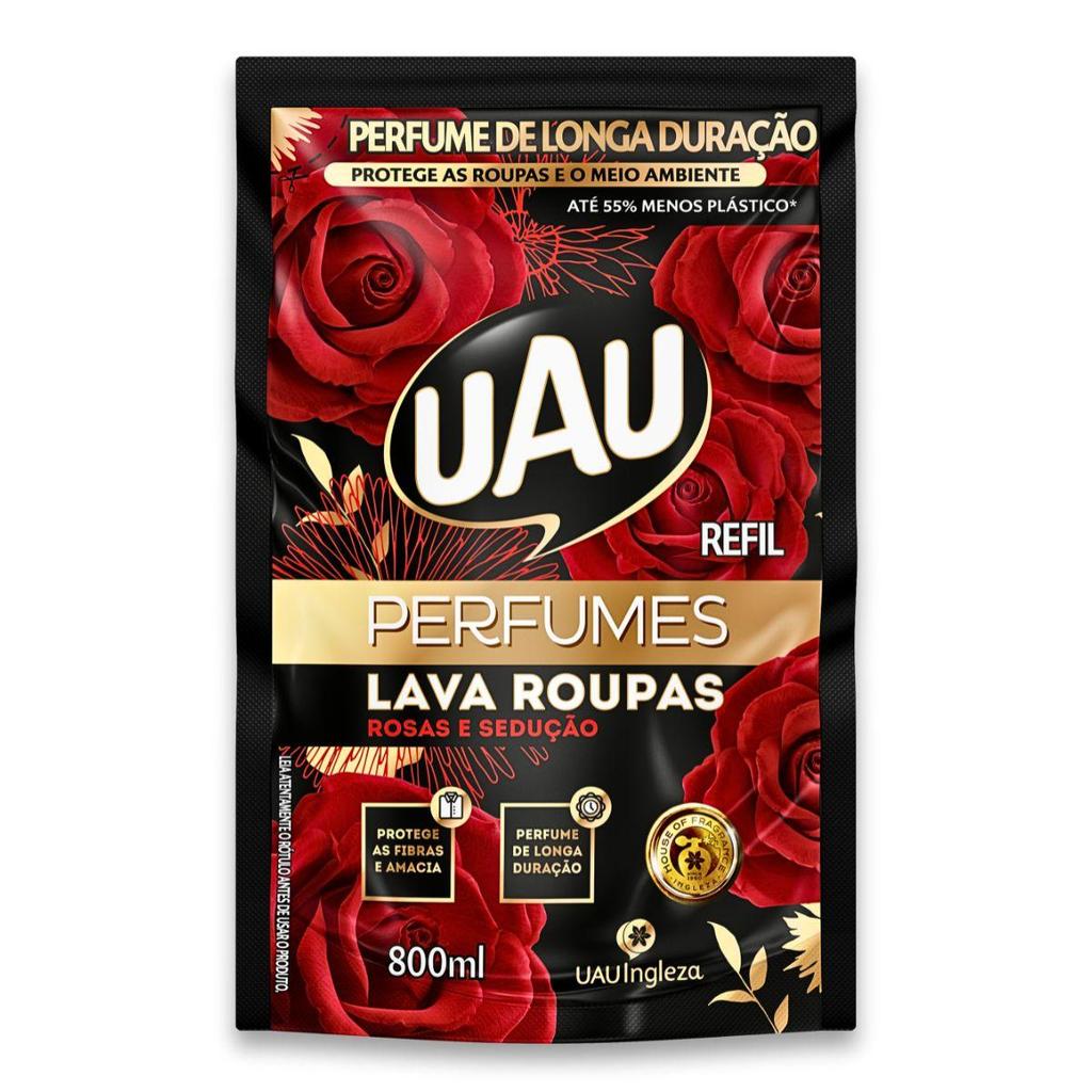 Lava Roupas 800ml Perfumes Rosas E Sedução Uau Refil em Oferta na Shopee