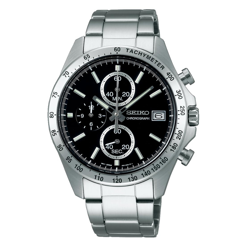 [Seiko Watch] Relógio Seiko Selection Cronógrafo de Quartzo (Vertical Três Olhos) Masculino