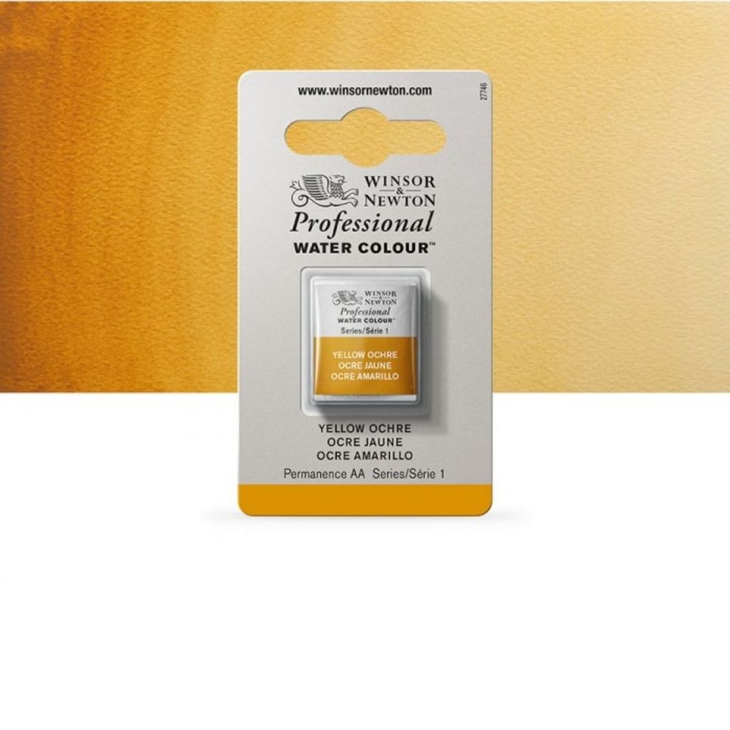 Aquarela Pastilha Profissional Winsor & Newton 744 Yellow Ochre 0101744