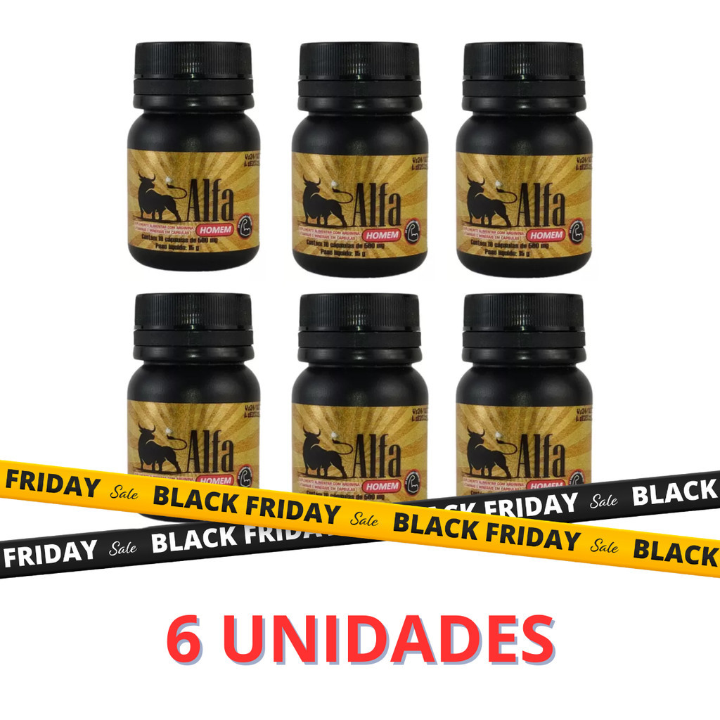 Compre 4 Leve 6 Alfa Homem Suplemento Alimentar Natural - Revigorante Físico - 10 Cápsulas - 100% Natural