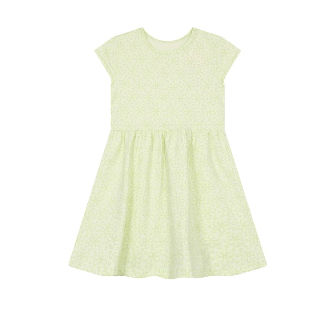 Vestido infantil menina florido Brandili-Verde