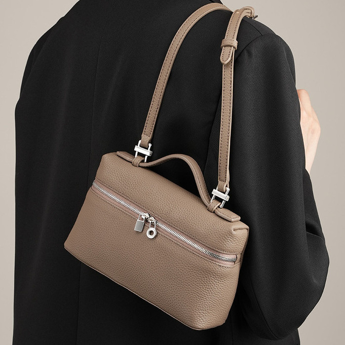 6SDX Linda bolsa de almoço bolsa de couro genuíno bolsa feminina bolsa casual bolsa mensageira mini bolsa 20cm