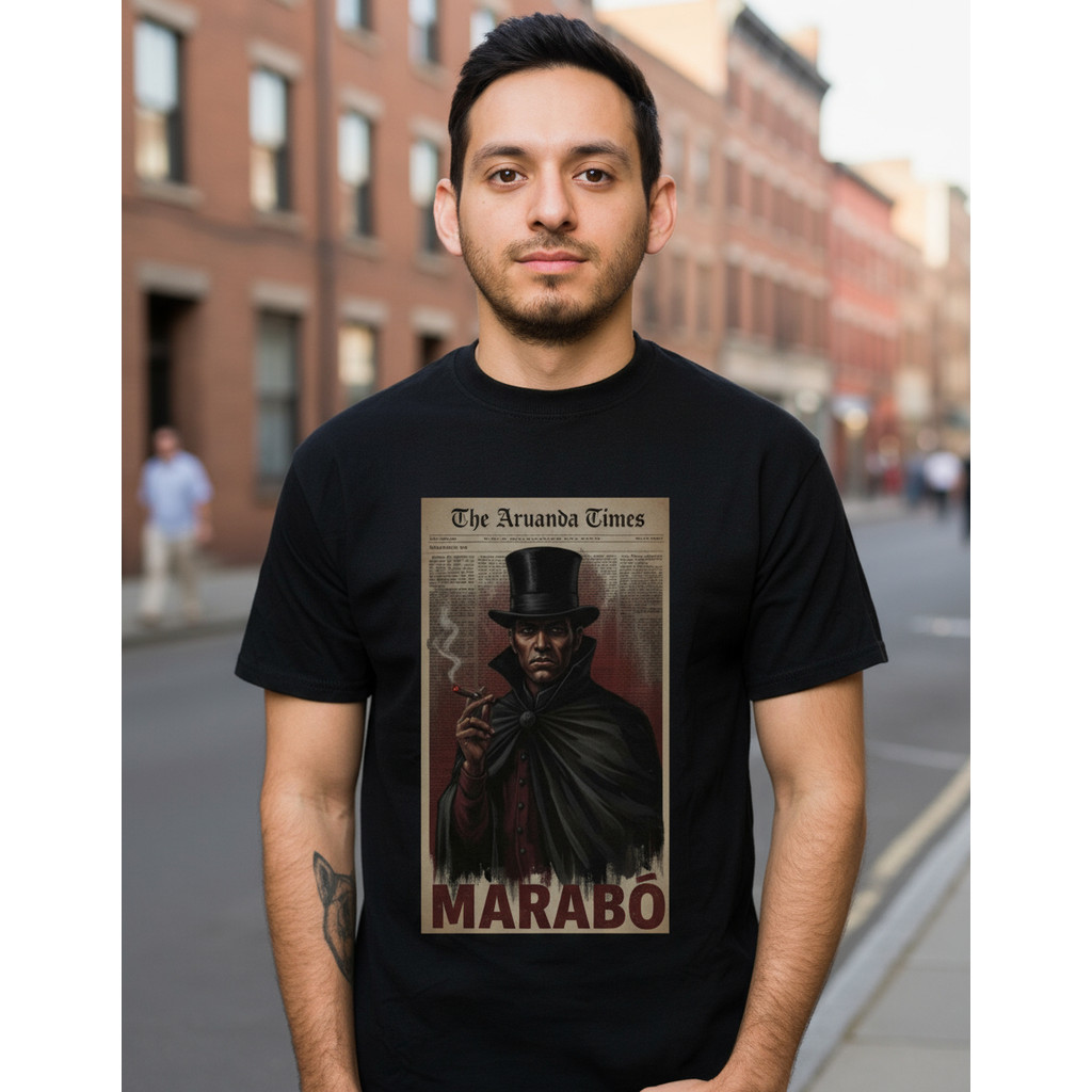Camiseta Exú Marabô - Umbanda Masculina - Preta