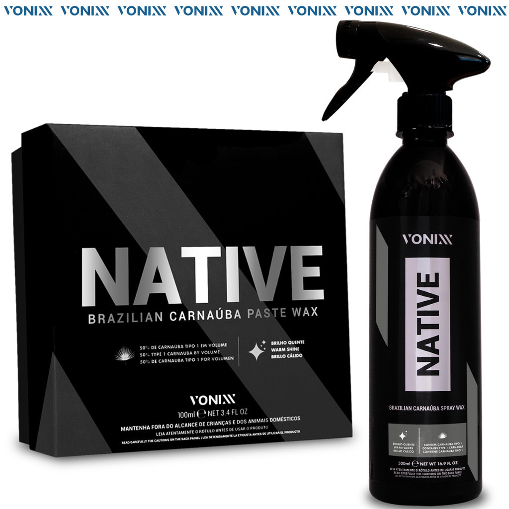 KIT NATIVE PASTE WAX VONIXX + NATIVE SPRAY PARA MANUTENÇÃO CERA EM PASTA E CERA LIQUIDA