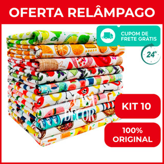 Kit 10 Pano De Prato Atoalhado Felpudo Camesa em Oferta na Shopee
