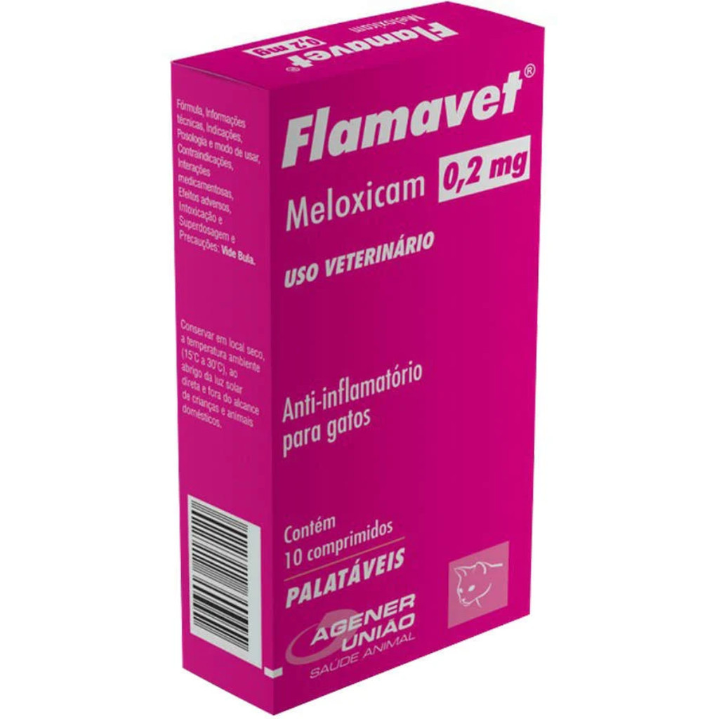 Flamavet 0,2mg Caixa Com 10 Comprimidos - Agener União em Oferta na Shopee