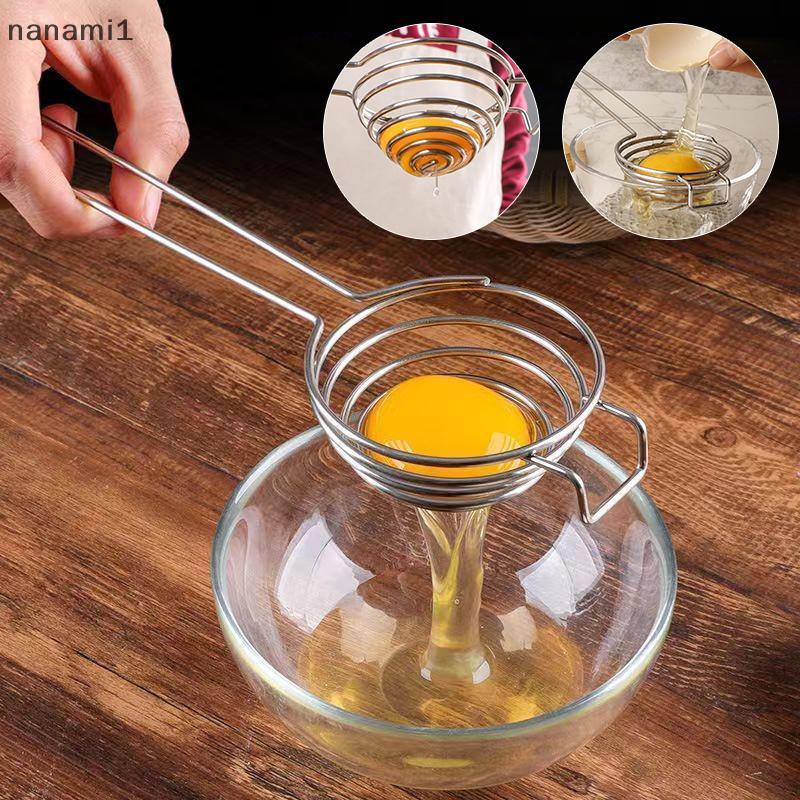 nanami1 Separador De Gema De Ovo De Aço Inoxidável Premium-Divisor De Clara E Sem Esforço Com Função De Filtro Para Bout em Oferta na Shopee